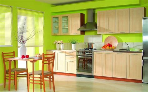 Download Bright Green Kitchen Background Wallpaper