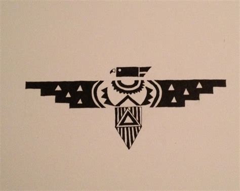Native American Bird Symbol Tattoo