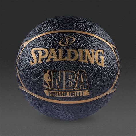 Basketballs Spalding Nba Highlight Size 7 Black Gold 30 01550