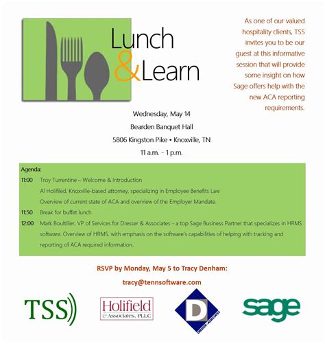 Lunch And Learn Invite Template