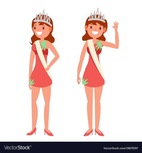 Beauty Pageant Woman On Beauty Pageant Royalty Free Vector