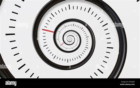 Moving Time Spiral Spiral Clock Seamless Infinite Zoom Motion
