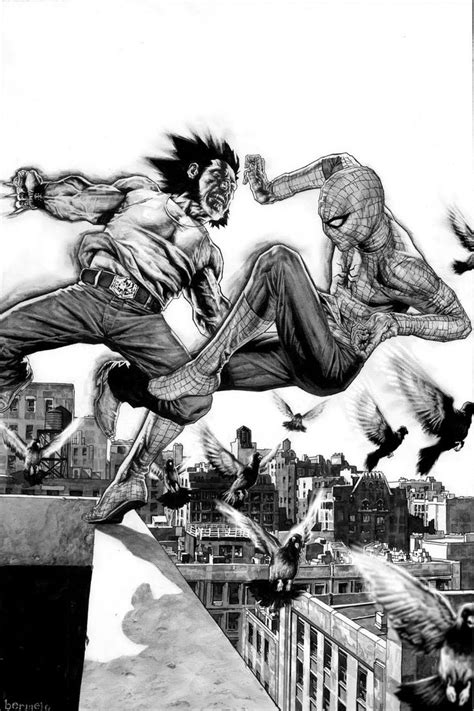 Spider Man Versus Wolverine By Lee Bermejo Comic Book Artists Comic