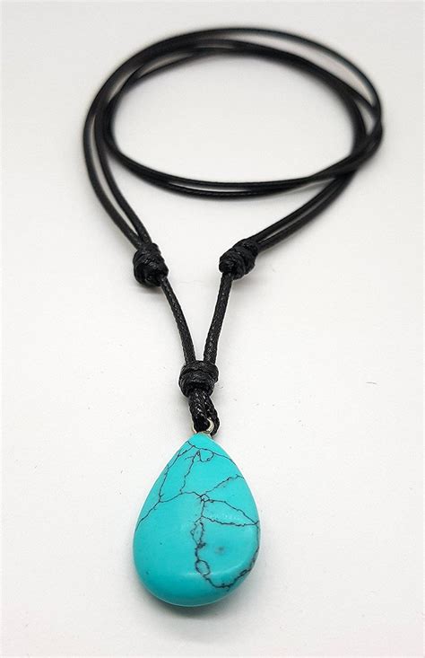 Turquoise Crystal Necklace By Barbari Jewelry Handmade Etsy Canada