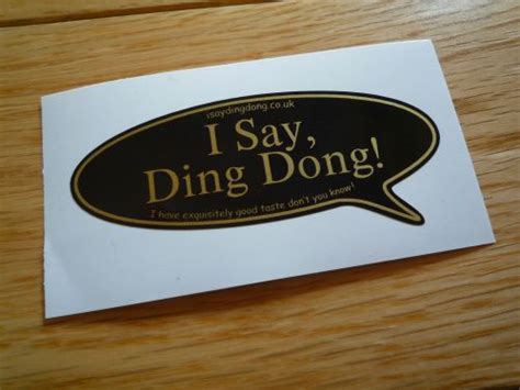 I Say Ding Dong Speech Bubble Stickers Jps Style 3 5 Or 6 Pair