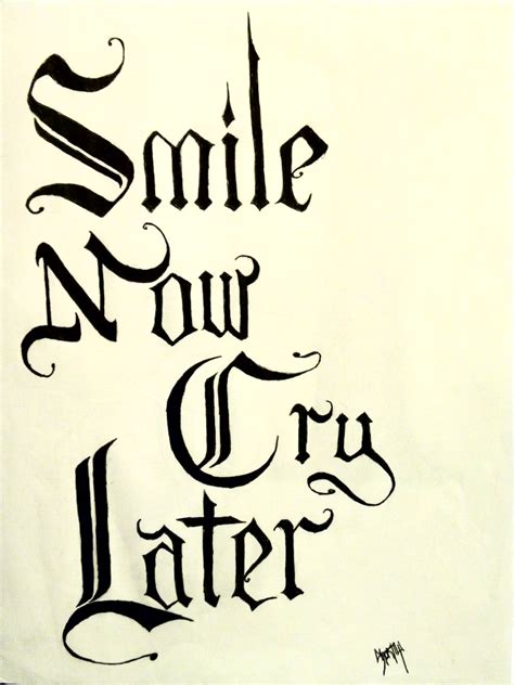 Smile Now Cry Later Stencil SMILE NOW CRY LATER Mexican Art