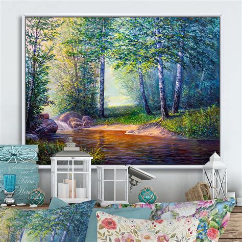 Millwood Pines Summer Scenery Of A Forest River Ii Summer Scenery Of A