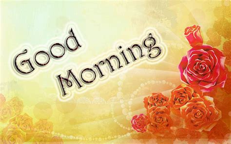 Download Good Morning Hd With Orange Flowers Wallpaper