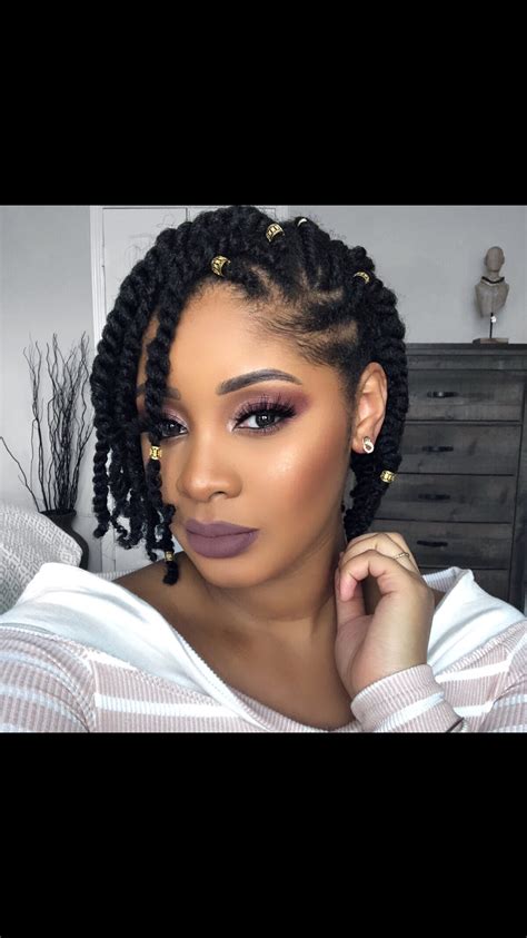 Flat Twists With Loose Twists Natural Braided Hairstyles Natural