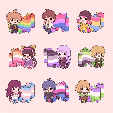 Danganronpa Pride Stickers By Theoceanowl On Twitter Can Be Purchased