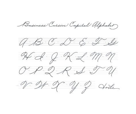 Palmer Cursive Alphabet Chart