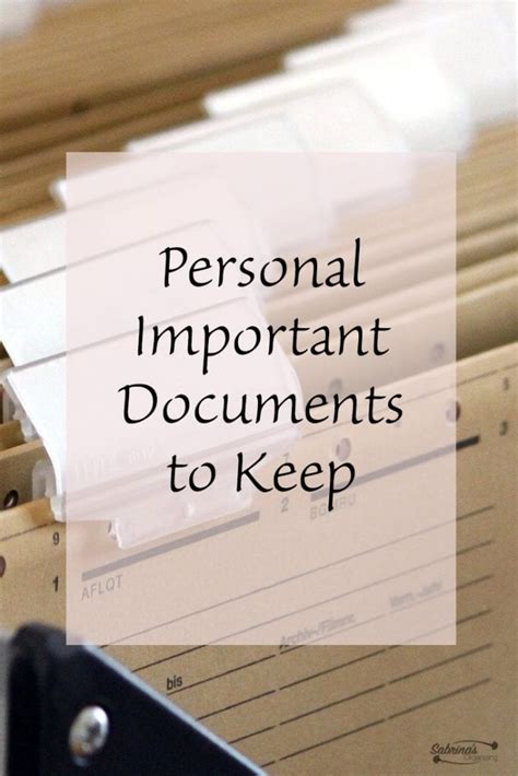 20 Personal Important Documents To Keep Safe Sabrinas Organizing