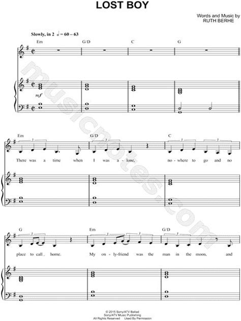 On this page you will find my free easy bb clarinet sheet music notes. Ruth B "Lost Boy" Sheet Music in E Minor (transposable ...