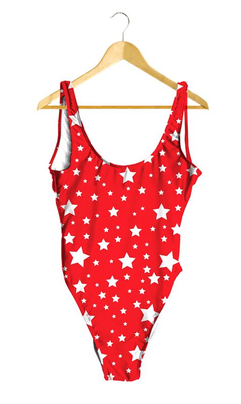 white stars red one piece swimsuit coreypaigedesigns