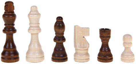 Комплект дървени фигури за шах В кутия от дърво