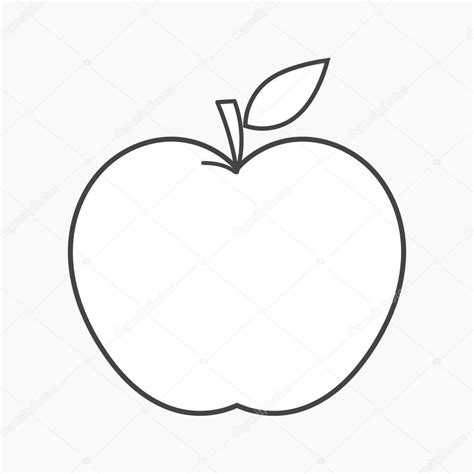 Apple Outline Shape Vector — Stock Vector © Studiobarcelona 133080382
