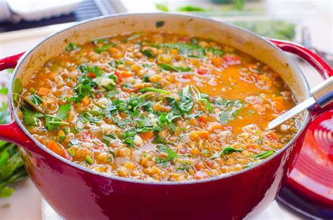 Lentil Spinach Soup Easy Italian Recipe