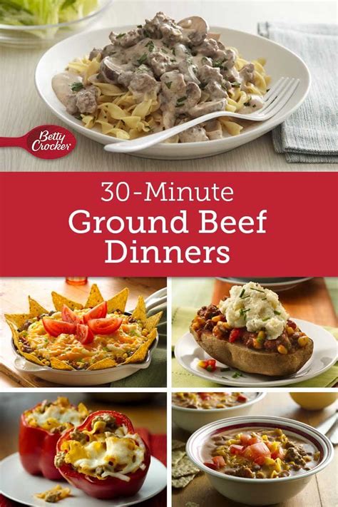 30-Minute Ground Beef Dinners | Dinner with ground beef ...