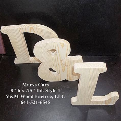 Pkg Of 31 Unfinished Stand Alone Wood Letters And Numbers Style Etsy