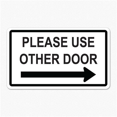 Please Use Other Door Sticker Door Signage Door Stickers Door Signs