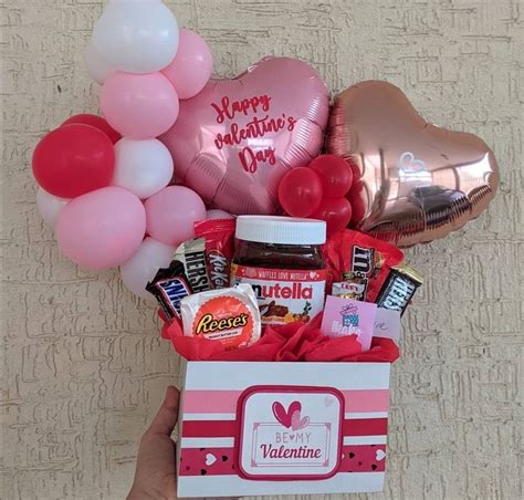 San Valentin Ideas Bouquet Box Reeses Happy Valentines Day Topper Pink Gifts Tumblr