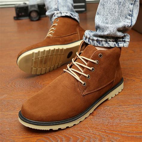 Mens Winter Round Toe Ankle Boots Zorket Zorket