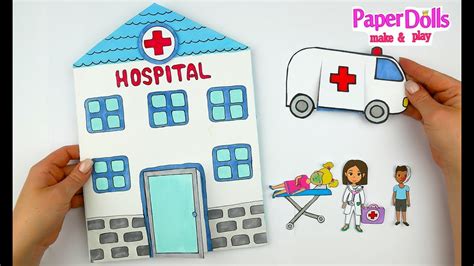 Hospital Paper Quiet Book Doctor Andmedical Kit Crafts For Kids Youtube