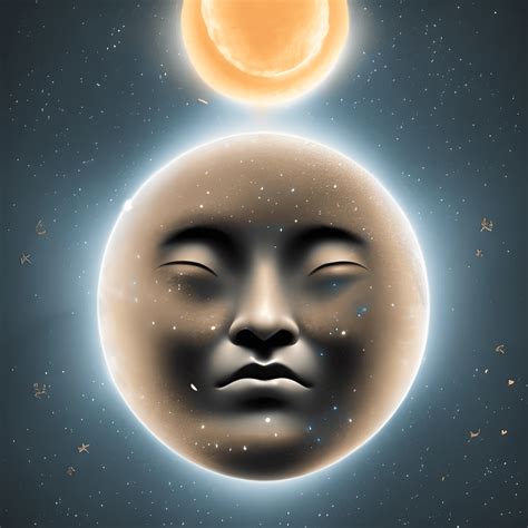 3d Sun And Moon Face · Creative Fabrica