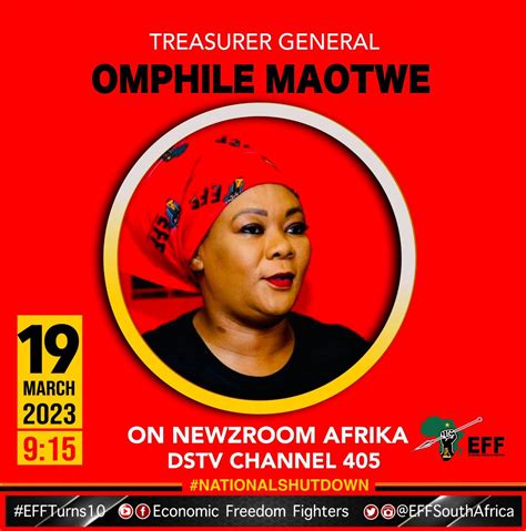 Economic Freedom Fighters On Twitter Dont Miss It Eff Treasurer General Omphilemaotwe