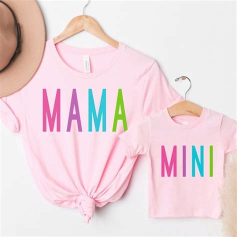 Mama Mini Shirts Mama Mini Matching Mother Daughter Set Etsy