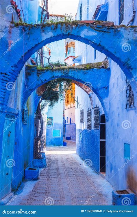 Amazing Street View Of Blue City Chefchaouen Chefchaouen Morocco
