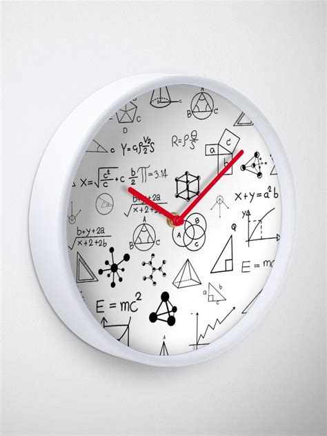 Reloj Fórmulas Físicas Dibujadas A Mano Educación Del Conocimiento De