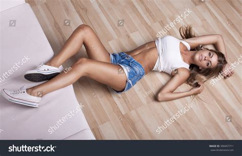 Sexy Woman Body Jeans Shorts Great Stock Photo Edit Now