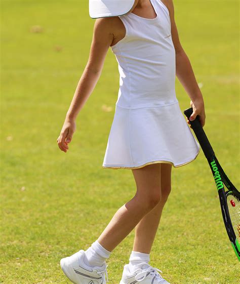 Girls Tennis Apparel Wimbledon White Tennis Dress Zoe Alexander