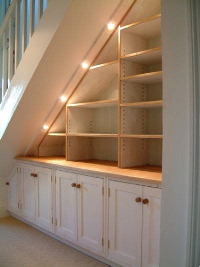 How to decorate the area at the top of your stairs. Bookcases | Basement remodeling, Home, Under basement stairs