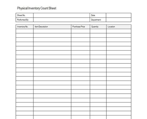 inventory sheet sample  word document inventory