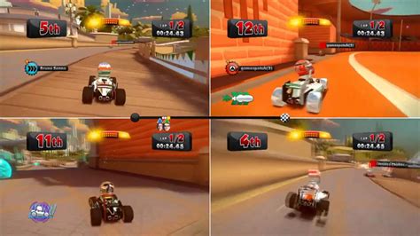 4 Player Splitscreen F1 Race Stars Gameplay Youtube