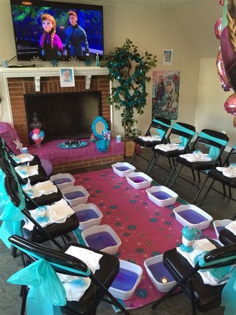 Frozen Spa Party Pedicures And A Movie Sleepover Birthday Parties