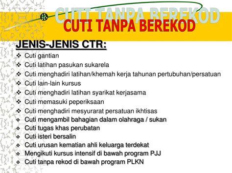 (diisi dan ditandatangan ringkas sebelum diserahkan kepada pemohon). Trainees2013: Pekeliling Cuti Tanpa Rekod Bersalin