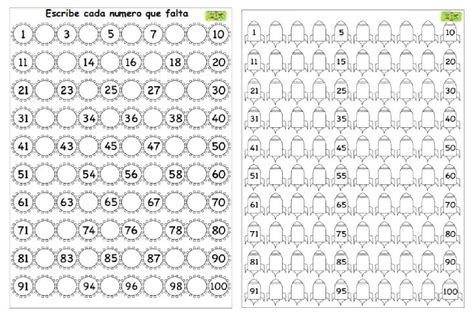 Divertidas Actividades Para Realizar Los Números Del 1 Al 100 Zona