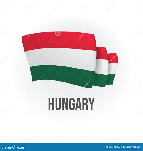 Hungary Vector Flag Bended Flag Of Hungary Realistic Vector