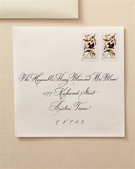 Address envelopes to unmarried couples with each of their names on a separate line. How to Address Guests on Wedding Invitation Envelopes | Martha Stewart Weddings