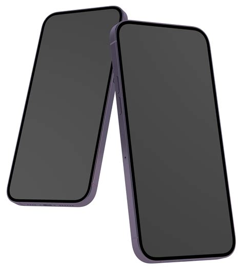 Two Modern Purple Phone Mockup 3d Render 20905894 Png