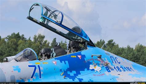 71 Ukraine Air Force Sukhoi Su 27ub At Gdynia Babie Doły Oksywie