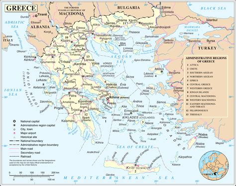 Large Detailed Political And Administrative Map Of Greece With All