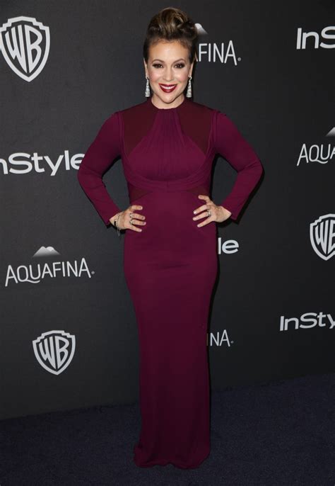 Alyssa Milano At Instyle And Warner Bros 2016 Golden Globe Awards Post