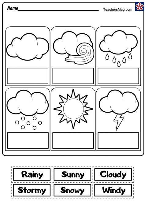 Preschool Weather Worksheet For Preschool