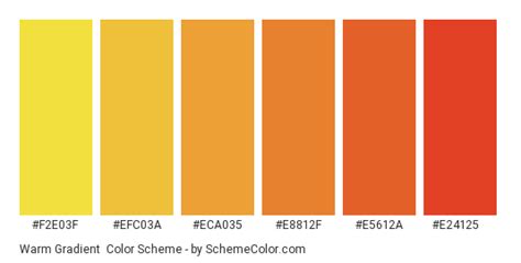 Warm Gradient Color Scheme Orange