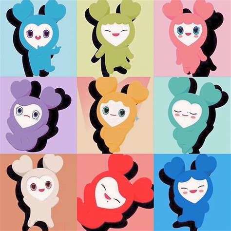 An Image Of Cartoon Characters With Different Colors And Expressions On