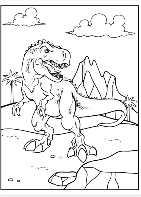 Dinosaur Coloring Book 40 Pages Etsy
